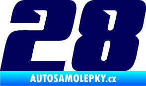 Samolepka Startovní číslo 28 typ 6 tmavě modrá