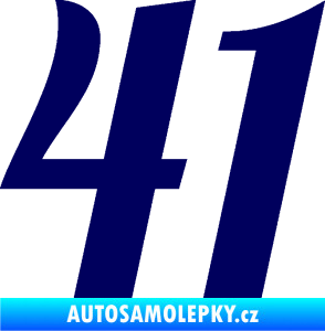 Samolepka Startovní číslo 41 typ 3 tmavě modrá
