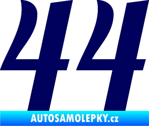 Samolepka Startovní číslo 44 typ 3 tmavě modrá