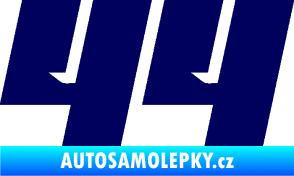 Samolepka Startovní číslo 44 typ 6 tmavě modrá