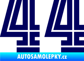 Samolepka Startovní číslo 44 typ 7 tmavě modrá