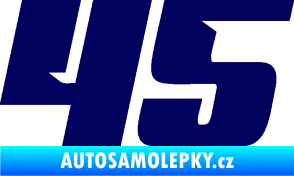 Samolepka Startovní číslo 45 typ 6 tmavě modrá