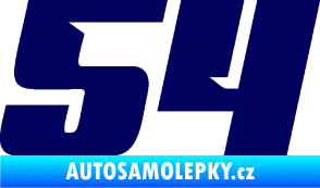 Samolepka Startovní číslo 54 typ 6 tmavě modrá