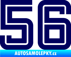 Samolepka Startovní číslo 56 typ 7 tmavě modrá