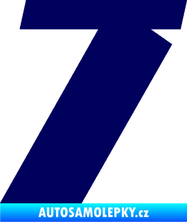 Samolepka Startovní číslo 7 typ 6 tmavě modrá