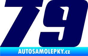 Samolepka Startovní číslo 79 typ 6 tmavě modrá