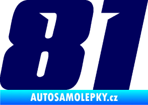 Samolepka Startovní číslo 81 typ 6 tmavě modrá