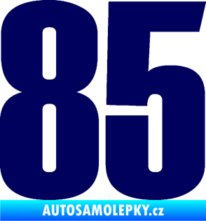 Samolepka Startovní číslo 85 typ 2     tmavě modrá