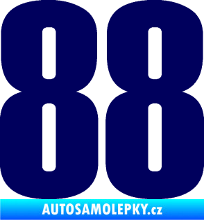 Samolepka Startovní číslo 88 typ 2        tmavě modrá