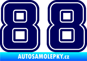 Samolepka Startovní číslo 88 typ 5 tmavě modrá