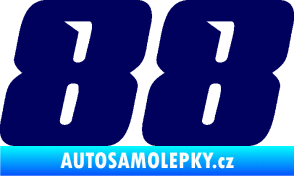 Samolepka Startovní číslo 88 typ 6 tmavě modrá