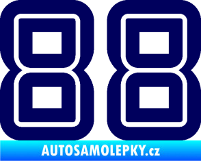 Samolepka Startovní číslo 88 typ 7 tmavě modrá