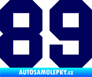 Samolepka Startovní číslo 89 tmavě modrá