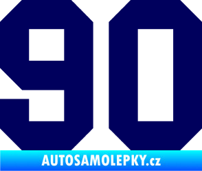 Samolepka Startovní číslo 90 tmavě modrá