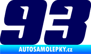 Samolepka Startovní číslo 93 typ 6 tmavě modrá