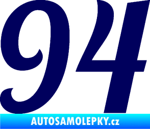 Samolepka Startovní číslo 94 typ 3    tmavě modrá