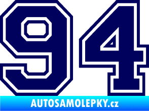 Samolepka Startovní číslo 94 typ 4 tmavě modrá