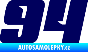 Samolepka Startovní číslo 94 typ 6 tmavě modrá