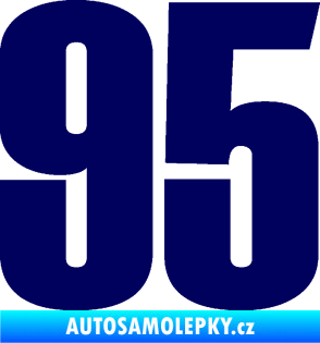 Samolepka Startovní číslo 95 typ 2     tmavě modrá