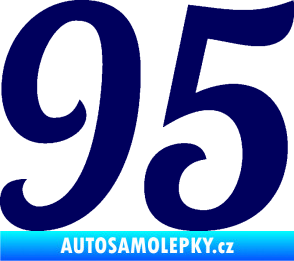 Samolepka Startovní číslo 95 typ 3   tmavě modrá