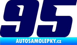 Samolepka Startovní číslo 95 typ 6 tmavě modrá