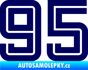 Samolepka Startovní číslo 95 typ 7 tmavě modrá