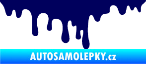 Samolepka Stékající skvrna 002 levá krevní cákanec tmavě modrá