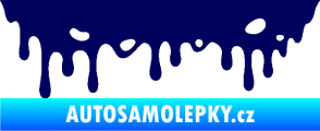Samolepka Stékající skvrna 006 levá tmavě modrá
