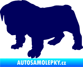 Samolepka Štěňátko 004 levá francouzský buldoček tmavě modrá