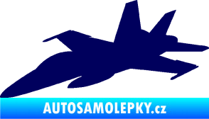 Samolepka Stíhací letoun 001 levá tmavě modrá