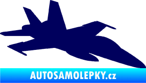 Samolepka Stíhací letoun 001 pravá tmavě modrá