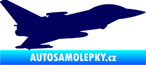 Samolepka Stíhací letoun 002 pravá tmavě modrá