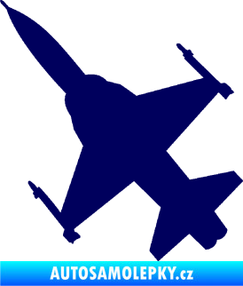 Samolepka Stíhací letoun 003 levá tmavě modrá