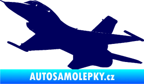 Samolepka Stíhací letoun 004 levá švestkově modrá
