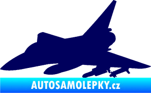 Samolepka Stíhací letoun 005 levá švestkově modrá