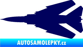 Samolepka Stíhací letoun 007 levá MIG švestkově modrá