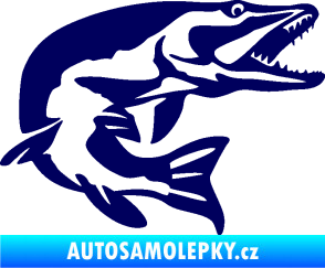Samolepka Štika 001 pravá tmavě modrá