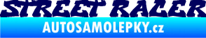 Samolepka Street racer nápis tmavě modrá