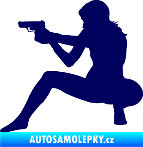 Samolepka Střelkyně 003 levá tmavě modrá