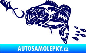 Samolepka Sumec 006 levá s návnadou tmavě modrá