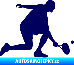 Samolepka Tenista 003 pravá tmavě modrá
