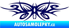 Samolepka Tetování 111 motýl tmavě modrá