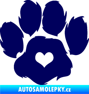 Samolepka Tlapka 006 levá tmavě modrá