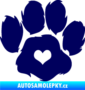 Samolepka Tlapka 006 pravá tmavě modrá