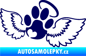 Samolepka Tlapka 010 andělíček pravá tmavě modrá