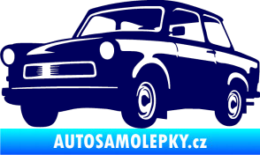 Samolepka Trabant karikatura levá tmavě modrá