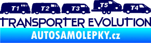 Samolepka Transporter evolution - pravá tmavě modrá