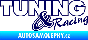 Samolepka Tuning racing obrys tmavě modrá