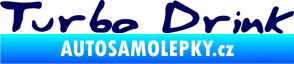Samolepka Turbo drink tmavě modrá