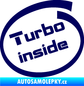 Samolepka Turbo inside tmavě modrá